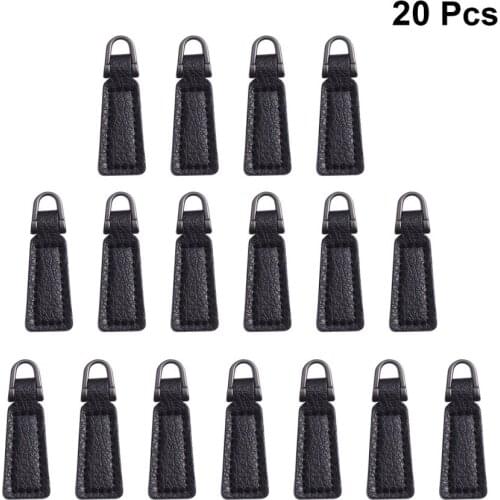 20PCS Zipper Pullers DIY Luggage Clothing Accessories PU Zipper Pulls Bags Suitcases Zipper Head Universal Zipper Heads for Stor