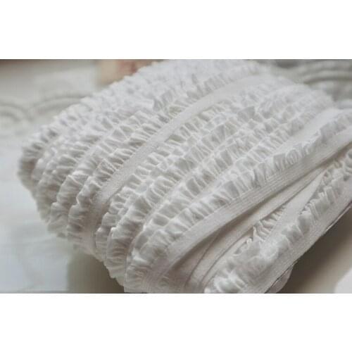 3 Meters 100% Cotton High Quality Elastic Lace Trim Ribbon For Sewing Crafts Underwear Decoration Lace Handmade Accessories DIY