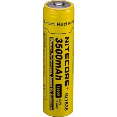 4pcs Nitecore NL1835 18650 3500mAh(new version of NL1834)3.6V 12.6Wh Rechargeable Li-on Battery high quality with protection
