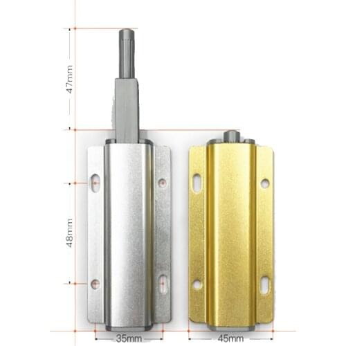 4PCS Muffler-free handle aluminum alloy invisible magnetic bumper drawer cabinet door suction press rebounder