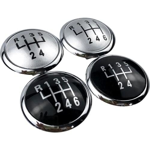 5/6 Speed Car Manual Gear Shift Knob Shifter Lever Stick Emblem Cap Top Cover For Volkswagen VW Polo 9N 9N2 Vento GTI 2002-2010