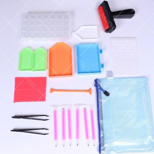 Diamond Embroidery Accessories Dismountable DIY Diamond Painting Boxes Tool Kit Cross Stitch Point Drill Pen Set