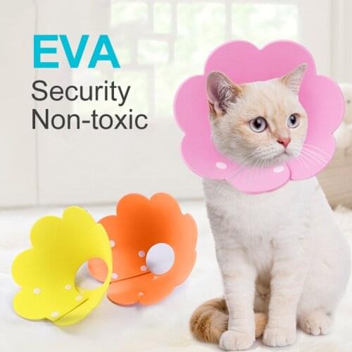 Anti Bite Cat Neck Protective Circle Collar EVA Sun Flower Anti Grasping Anti Licking Cats Neck Elizabethan Collar Pet Product