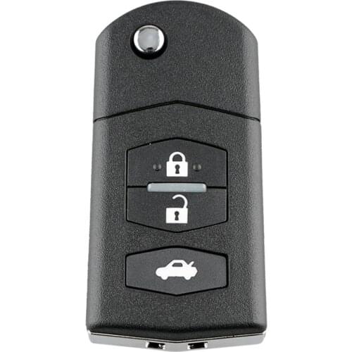 3 Buttons Remote Car Key Shell for Mazda 2 3 5 6 RX8 MX5 Flip Folding Key Fob Case Blank Cover Replacement Car Accessories