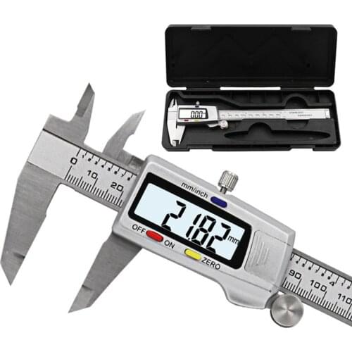 AXK Measuring Tool Stainless Steel Digital Caliper 6 "150mm Messschieber paquimetro measuring instrument Vernier Calipers