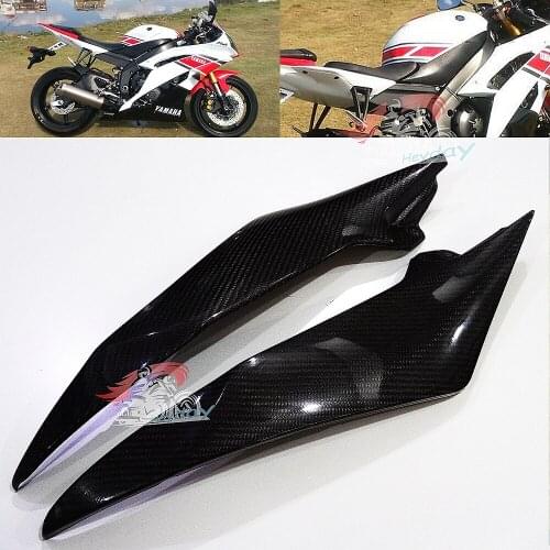 For YAMAHA YZF R6 2008-2016 09 10 11 12 13 14 15 Motorcycle Carbon Fiber Gas Tank Side Cover Panel Fairing