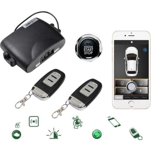 For Audi Smartphone Remote Car Alarm System Central Lock Ios/Android Mobile App Open Trunk PKE Engine Keyless Start Stop Kit