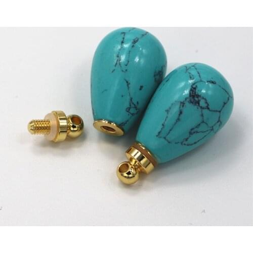 Perfume Woman Original Roses Quartz Natural Gems Essential Oil Diffuser Perfume Bottle Pendant Jewelry Making