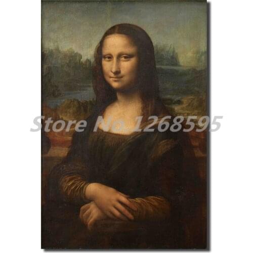 Leonardo Da Vinci The Mona Lisa Smile HD Canvas Painting Print Bedroom Home Decor Modern Wall Art Oil Painting Poster Framework