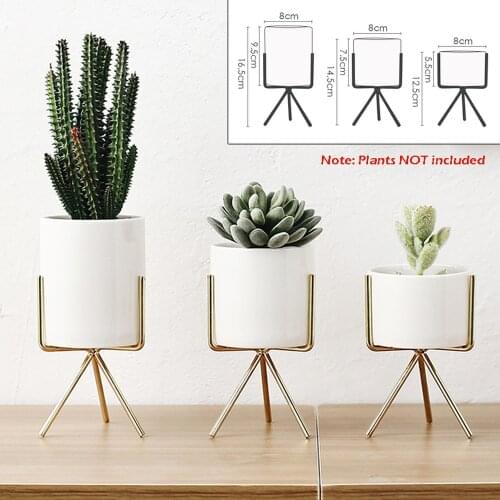 Nordic Style Ceramic Iron Art Vase Minimalism Flower Vases Home Decoration Green Plant Flowerpot Coffeehouse OfficeRoom