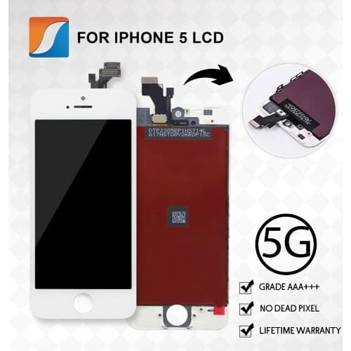 Grade AAA+++ 20PCS/LOT Guarantee For iPhone 5 5G LCD Screen Display Replacement No Dead Pixel Free Shipping