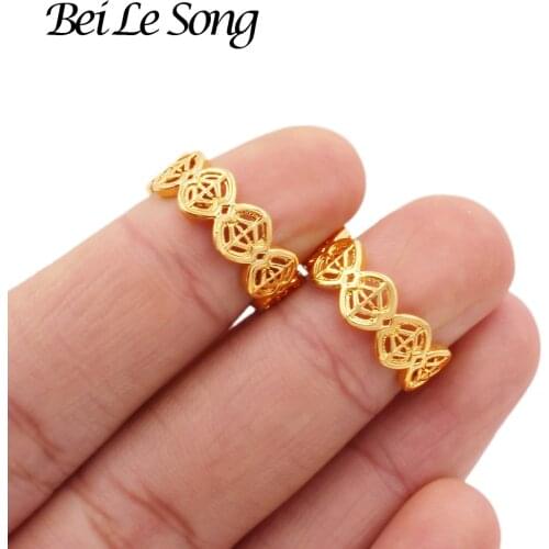 Rings 24K gold color ring for women jewelry girls French wedding bridal Ring accessories resizable Couple ring jewellery gifts