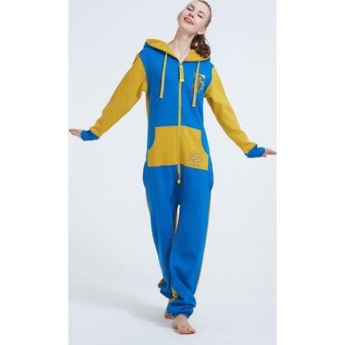 Nordic Way Adult Unisex Hoody Fleece Overall One Piece Jumpsuit ZOOOP IT UP All In Onesies