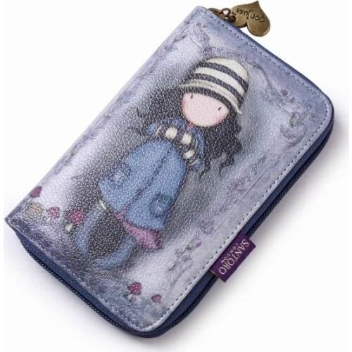 Cartoon young girl wallet, card package