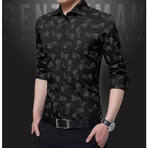 Male Social Shirt New Fashion Mens Casual Self-cultivation Business Mens Long-sleeved Mens Thin Shirt Mens Dress Shirts