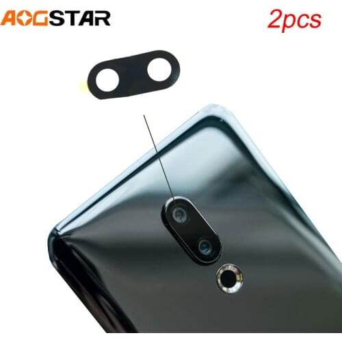 2pcs 100% New Retail Back Rear Camera Lens Camera Cover Glass With Adhesives For Meizu 16th 16th Plus