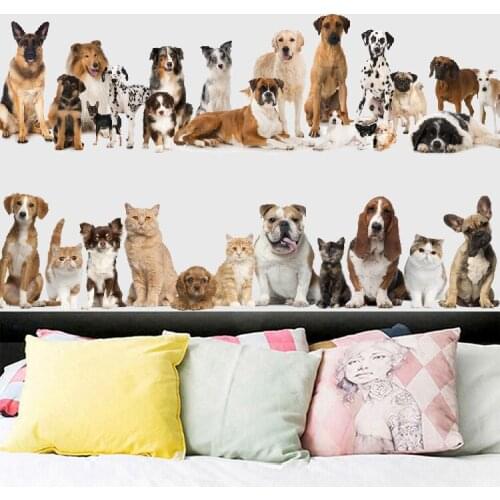 Newest Cats Baseboard Wall Stickers Dog Wall PVC Wall Decals/Adhesive Art Wallpaper Animals Party Home Decoration DIY Removable