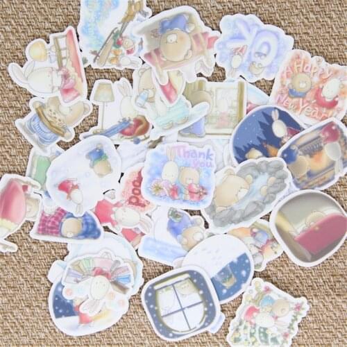 New 40 pcs Cartoon bunny rabbit for phone car Label Decorative Stationery Stickers Scrapbooking DIY Diary Album toy Sticker