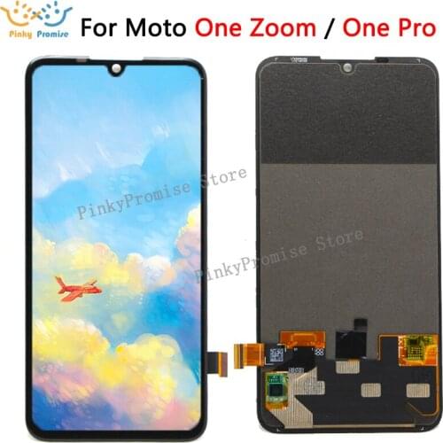 AAA Original New Tested 6.39" For Motorola One Zoom XT2010 Xt12010-1 Lcd Screen Display Touch Glass Digitizer Assembly