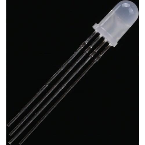 50PCS Multicolor 4pin 5mm RGB Led Diode Light Lamp diffused Tricolor Round Common Anode LED 5 mm Light Emitting Diode Multicolor