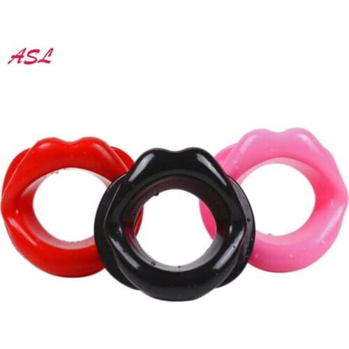 Sexy Costume Women Accessories Game Toys Mouth Gag Mouth Type For Couples Hollow Red Mouth Gag Sex Stopper Cosplay For Adult
