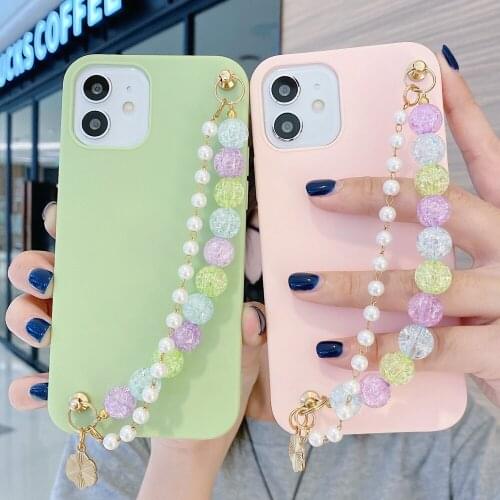 Cases for Funda Samsung Galaxy A50 A20E A10S A20S A40 A70 A10 A20 A30 A10E Case 3D Bead Bracelet Wristband Silicone Cover Women