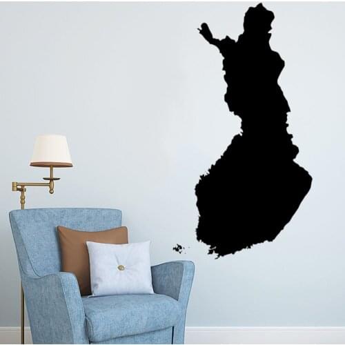 Finland Wall Decals Map Of Finland Wall Art Decals Finland Map Wall Decals Home Decor For Living Room Vinyl Removable Ru-325