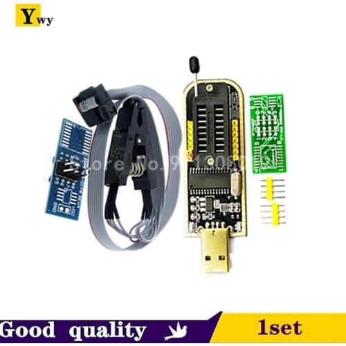 CH341A 24 25 Series EEPROM Flash BIOS USB Programmer Module + SOIC8 SOP8 Test Clip For EEPROM 93CXX / 25CXX / 24CXX