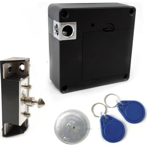 RFID NFC Keyless Hidden Locker Cabinet Lock Private card Lock Castle Black Electronic Invisible Digital Cabinet Door Lock