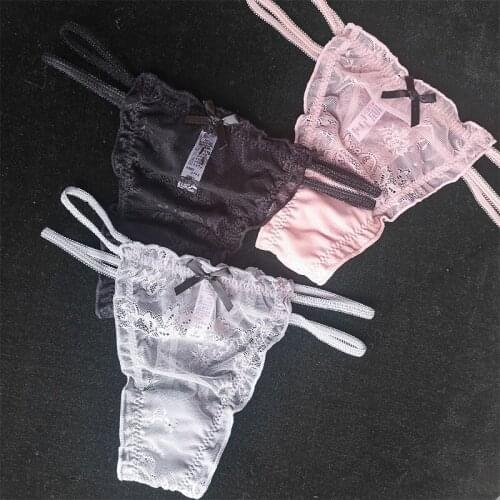 Womens Thong Panties Womens Sexy G-String Lace Thong Seamless Briefs T-Back Female Hollow Out Underwear Womens Cotton Briefs