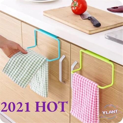 1/4 PC Kitchen Organizer Towel Rack Hanging Holder Bathroom Cabinet Cupboard Hanger Shelf For Kitchen Supplies Accessories