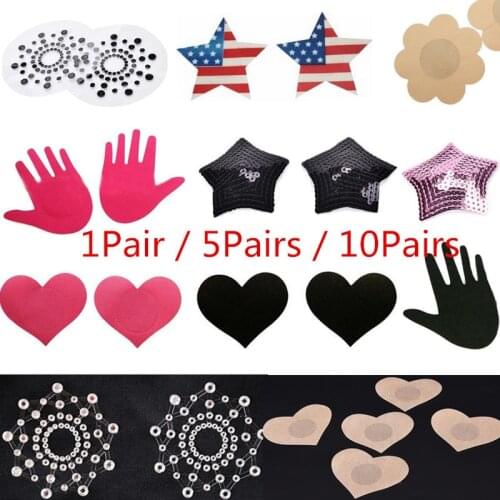 1pair 5pairs 10pairs Sexy Nipple Covers Lingerie Pasties Bras Accessories Padding Christmas Adhesive Adult Products