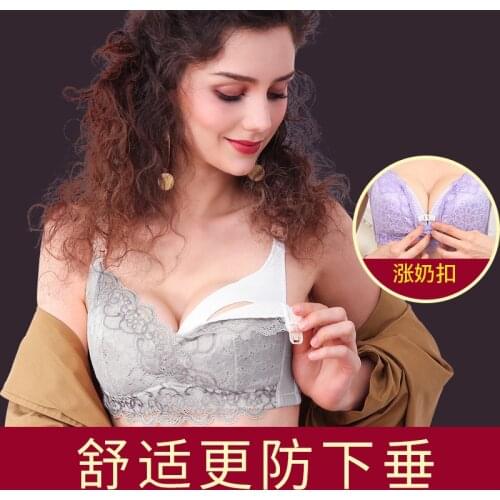 2019 Maternity Bra Cotton Nursing Breastfeeding Bra B C Cup Pregnant Woman Wire Free Feeding Bra Adjustable Prevent Sagging