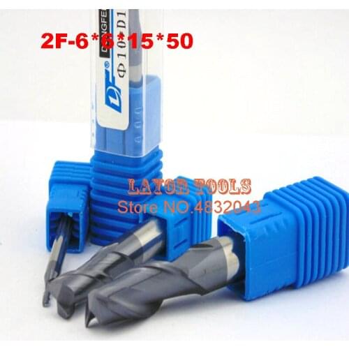 2F-6*6*15*50,HRC50,Spiral Bit Milling Tools Carbide CNC flat End mills Router bits , the lathe tool,boring bar,cnc,machine