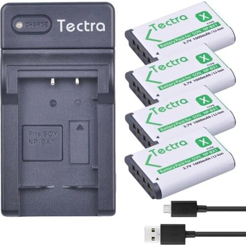 4pcs 1600mAh NPBX1 NP-BX1 Battery+USB Digital Charger for Sony DSC RX1 RX100 AS100V M3 M2 HX300 HX400 HX50 HX60 GWP88 AS15 WX350