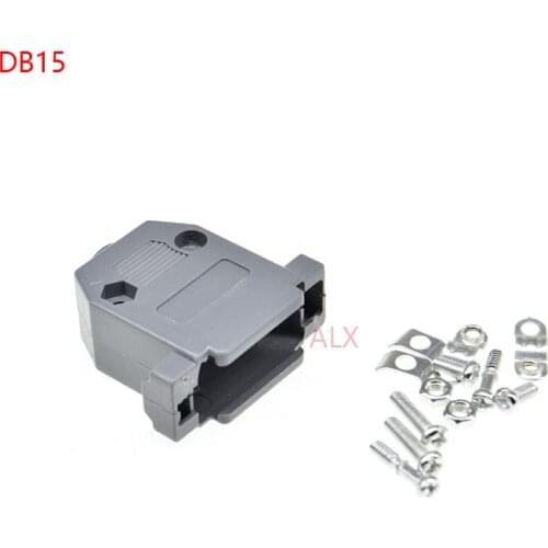 5Pcs Plastic Cover Housing Hood For D-SUB 15 Pin 2 Rows DB15 Pin male female Serial connector