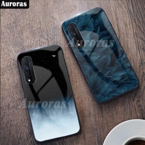 Auroras For Realme 7 4G Tempered Glass Case Marble Print With Soft TPU Frame Shockproof Cover For Realme Narzo30 5G Case