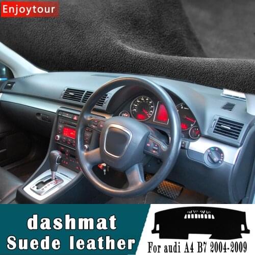 Car-styling Suede Leather Dashmat Dashboard Cover Pad Dash Mat Carpet For audi a4 B5 allroad avant 2004 2005 2006 2007 2008 RHD