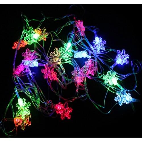 Snowflake lights 4.5M 28leds Fairy String Lights Lamps For Christmas Tree EU Plug