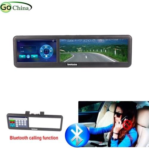 IaotuGo 4.3" car GPS with Rearview Mirror, MTK navigator 800MHz, bluetooth, AV in, FM,4G,offer free maps