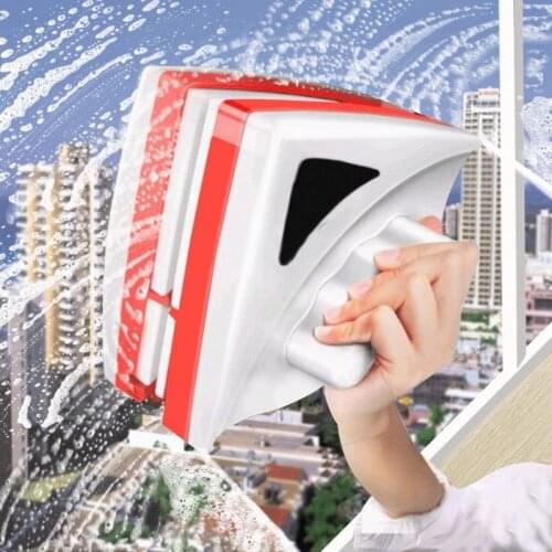 Wipe glass artifact double-layer high-rise strong magnetic double-sided thick window high-rise cleaning household tool brush