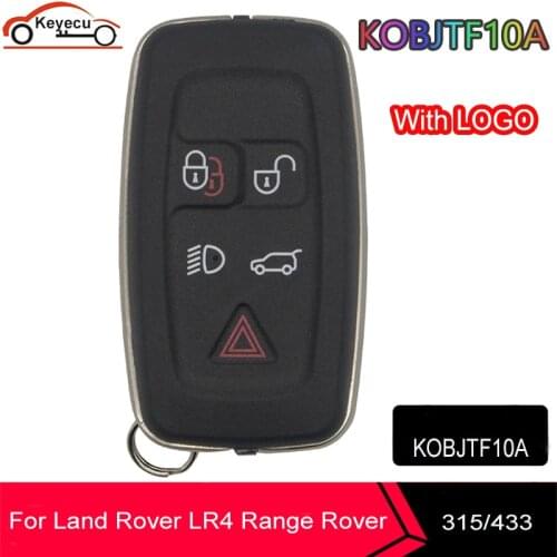KEYECU 5 Button Smart Remote Key Fob key 315/ 433MHz for Land Rover LR4 Range Rover Evoque Sport FCC: KOBJTF10A