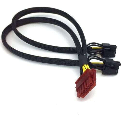 Full Sleeved 12Pin to Dual 8Pin (6+2Pin) Modular Power Cable for Enermax PSU