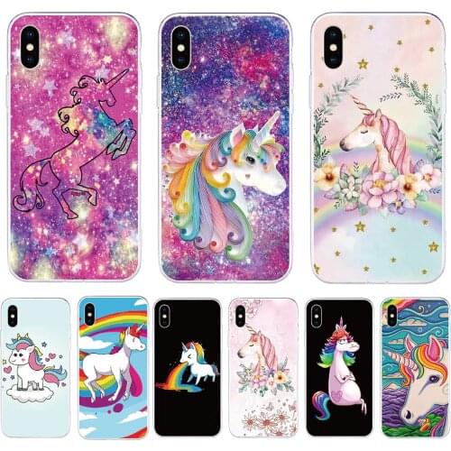 For Lenovo ZUK Z2 ZUK Z1 Vibe K5 S1 P2 Soft TPU Unicorn Rainbow Cover Protective Coque Phone Case
