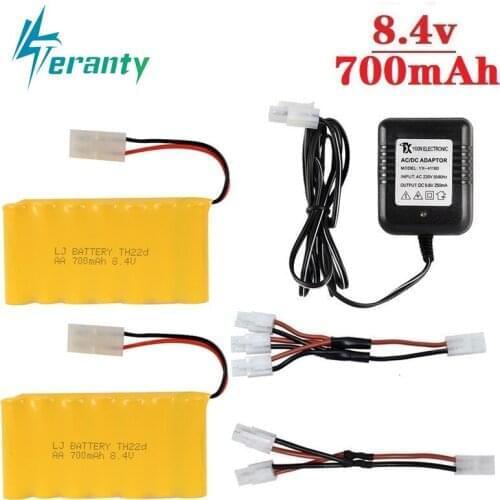 8.4v 700mAh Battery Charger Sets For RC Car Robots Tanks Guns Boats 8.4v NiCD Battery Aa 700mah 8.4v Rechargeable Battery Pack