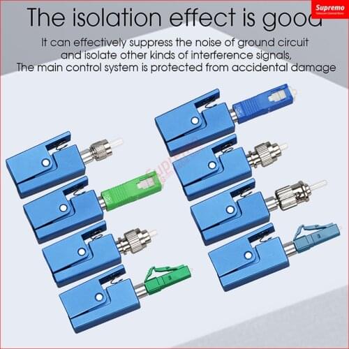 New Blue Optic Fiber Connector FC SC ST Square Bare Adapter Flange Temporary succeeded OTDR Test Coupler Free Shipping