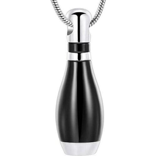 Bowling Urn Necklace Hold Ashes Of Loved Ones For Women Men Memorial Cremation Jewelry Stainless Steel Keepsake Pendant
