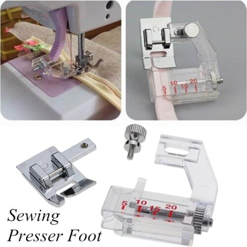 Sewing Machine Presser Cloth Foot Bias Binder Foot Stitch OverLock Zipper Ruler Parts Home Essentials