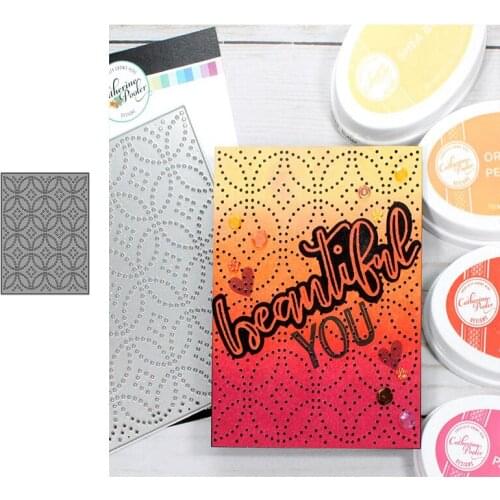 Flowers Rectangle Backgroud DIY Metal Cutting Dies Scrapbooking Stencil Knife Mould Blade Punch Model Craft Decoration Template