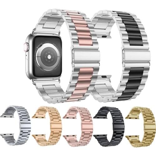 Stainless Steel Strap For Apple Watch Band 42mm 38mm 1/2/3/4 Metal Watchband Bracelet Band for iWatch Series 4 5 44mm 40mm